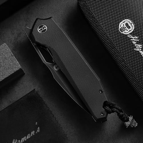 The Sentinel Folding Knife Giftset (black stonewashed blade+black G10 handle)