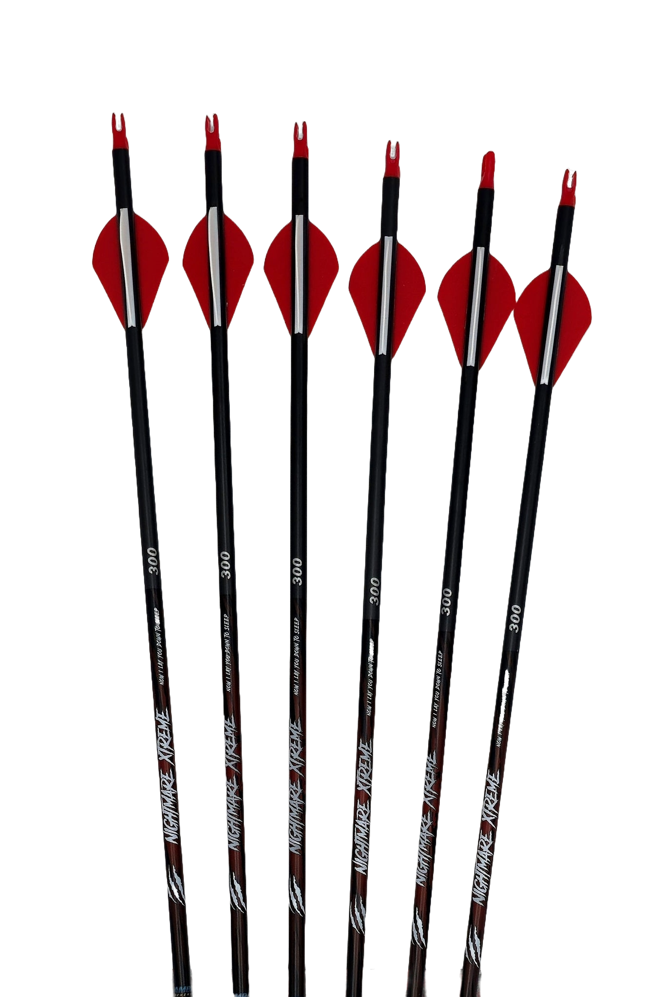 NIGHTMARE XTREME 300 / 350/ 500 spine Arrow 12/Pack Fletched
