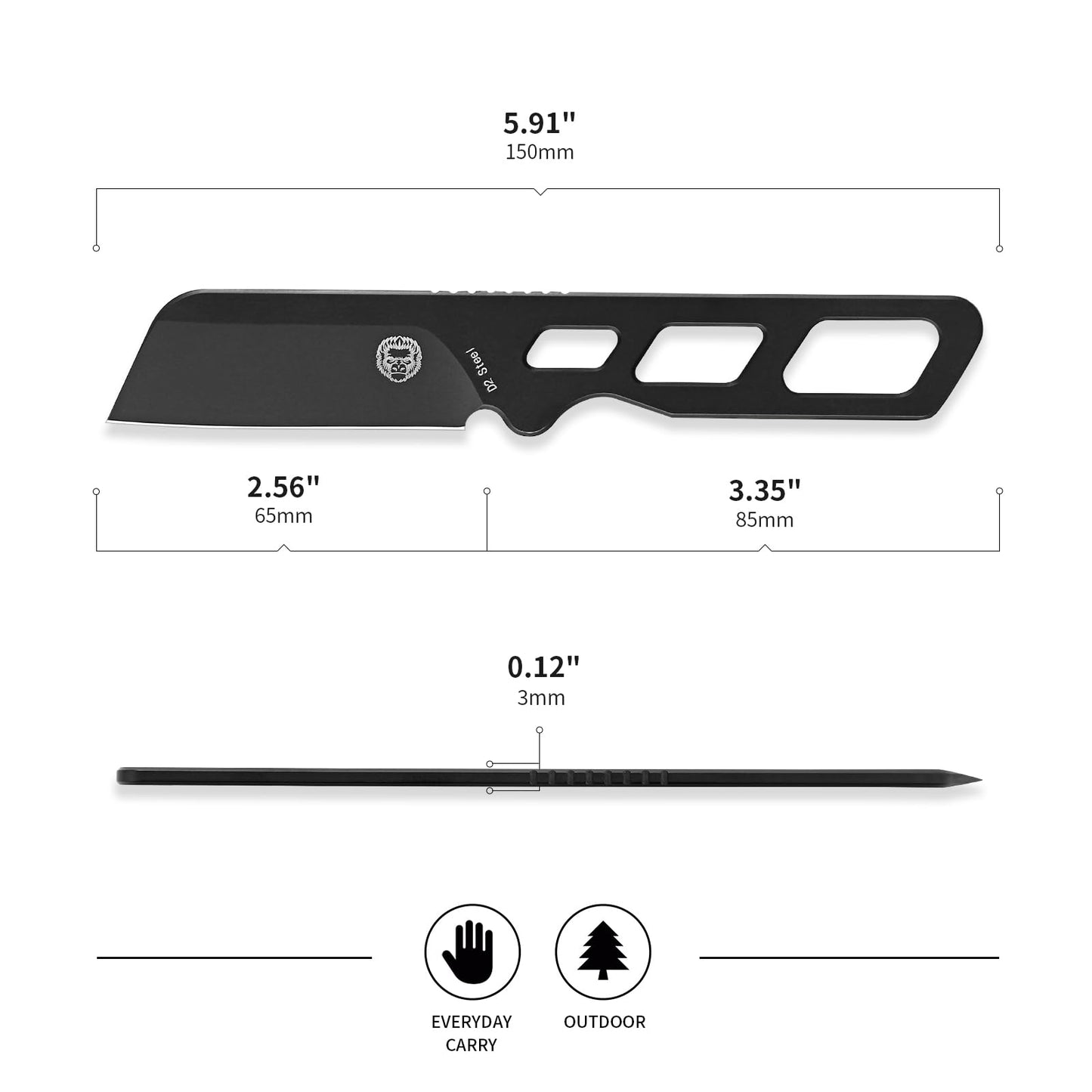 "THE RAZOR BACK" SURVIVAL NECK KNIFE