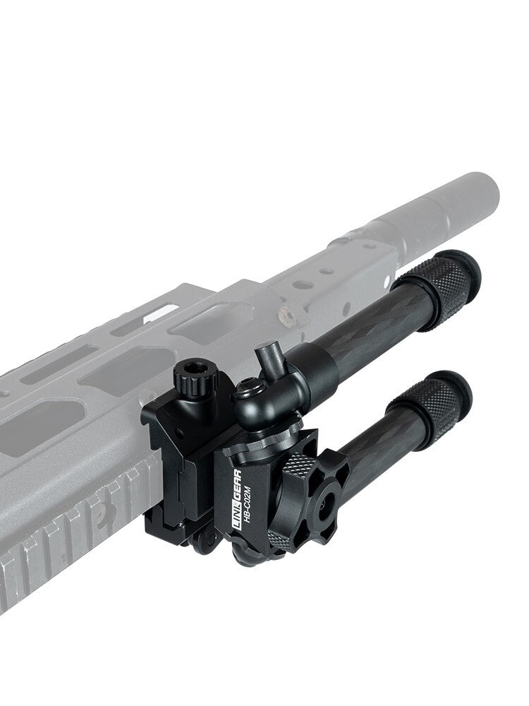 Linkogear HB-C02M Bipod – Black, Carbon Fiber, Quick-Detach, 7-10” Adjust