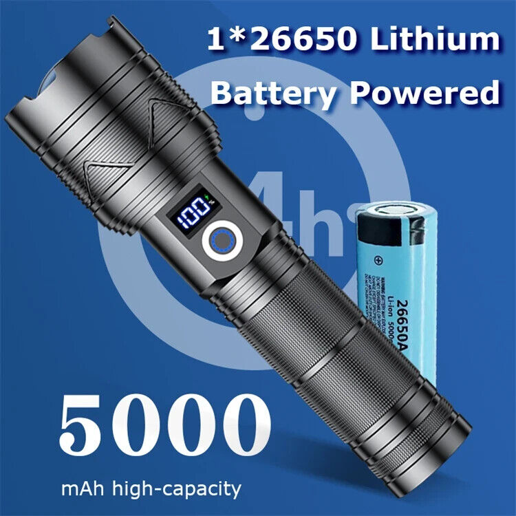 Blazer 5000 Tactical Flashlight & 30W Powerbank, Military-Grade, 950,000 LM