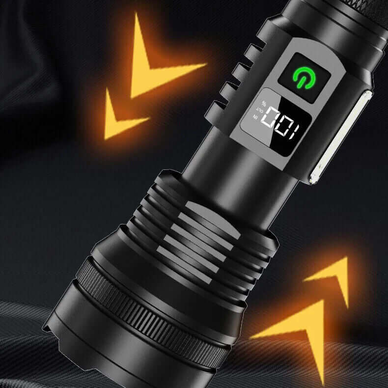 Muctac Charge Flashlight, 5000+ LMS, Zoomable, LED, USB, IP65, Aluminum Alloy
