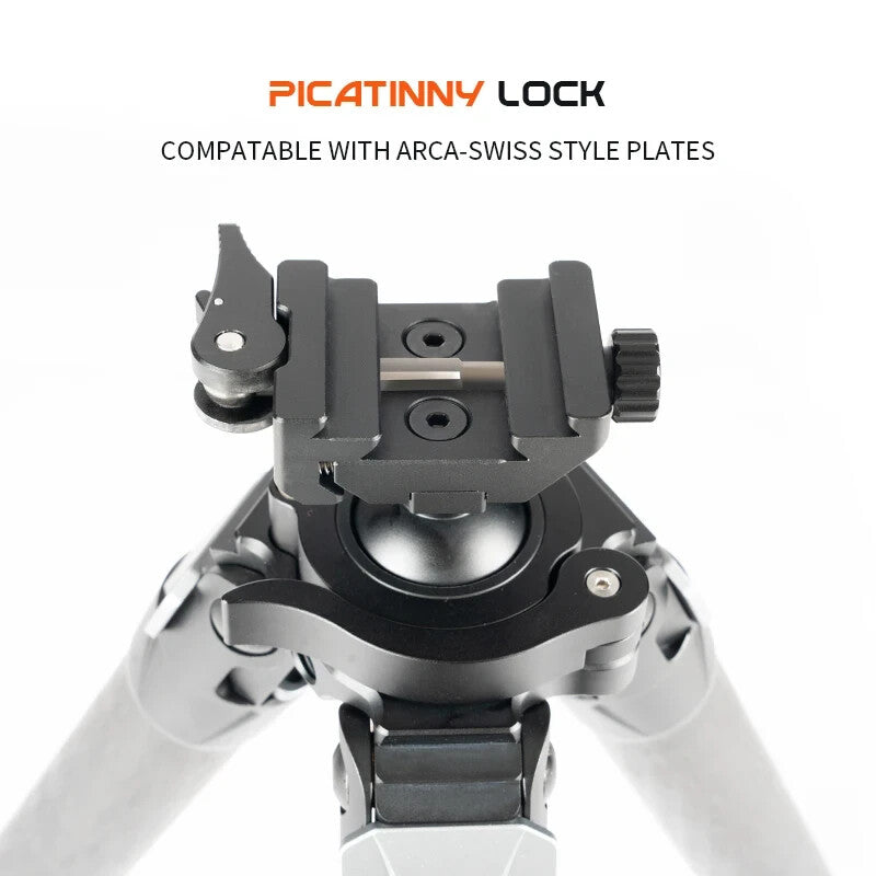 Linkogear Carbon Fiber Tripod – Picatinny/Arca, 64" Max, 66lb Capacity - Black