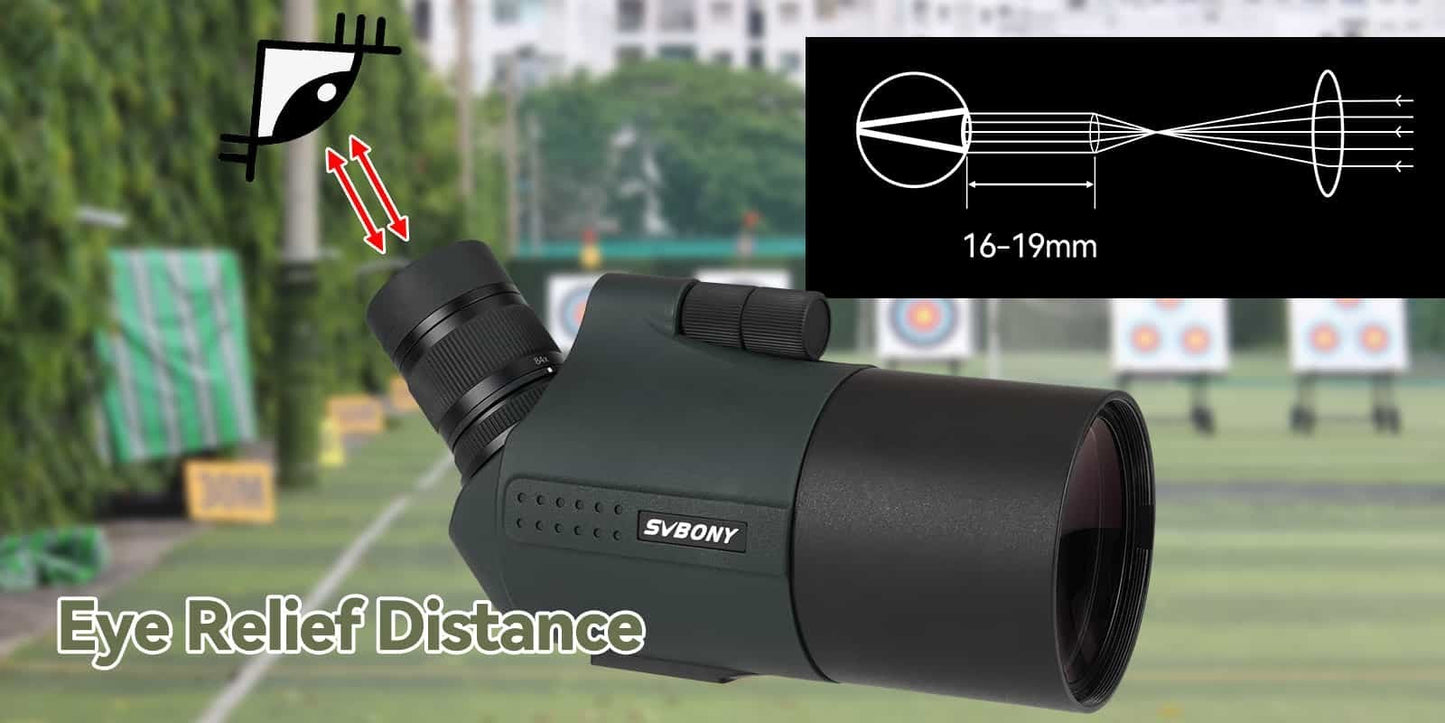 SVBony SV41 Pro Spotting Scope 28-84x80 Angled Zoom HD Optic w/ Tripod Mount
