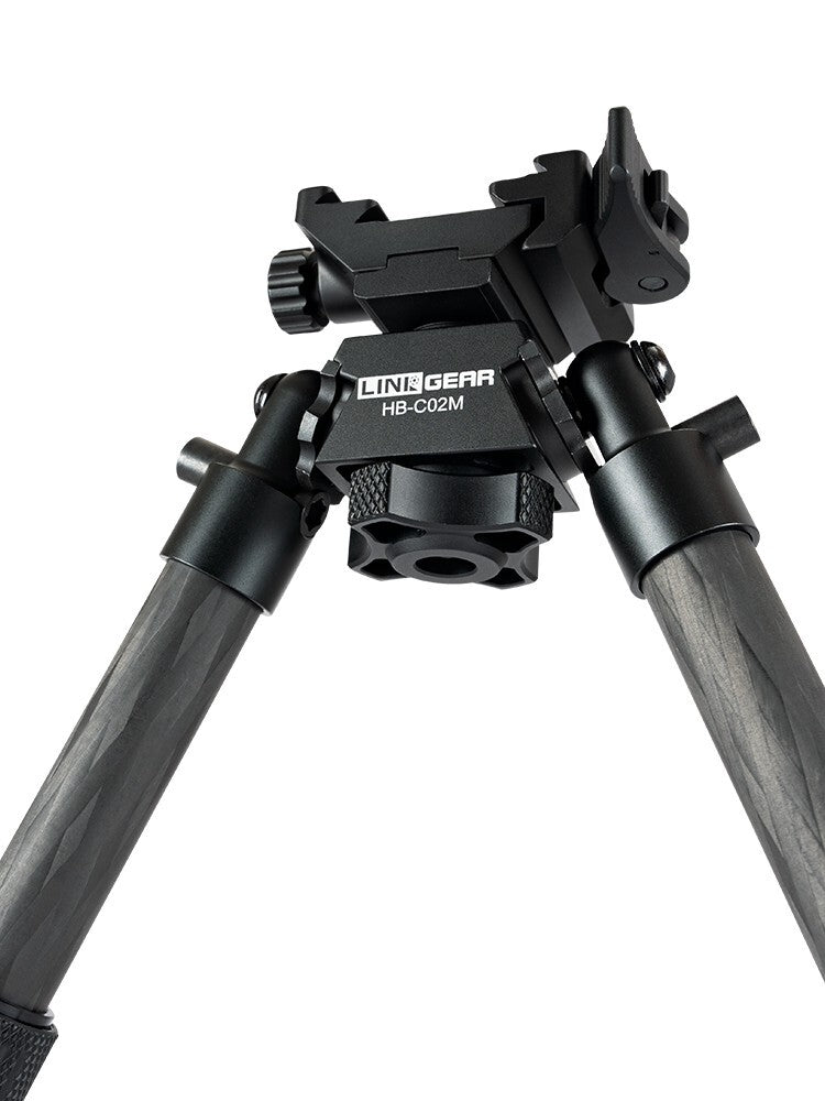 Linkogear HB-C02M Bipod – Black, Carbon Fiber, Quick-Detach, 7-10” Adjust