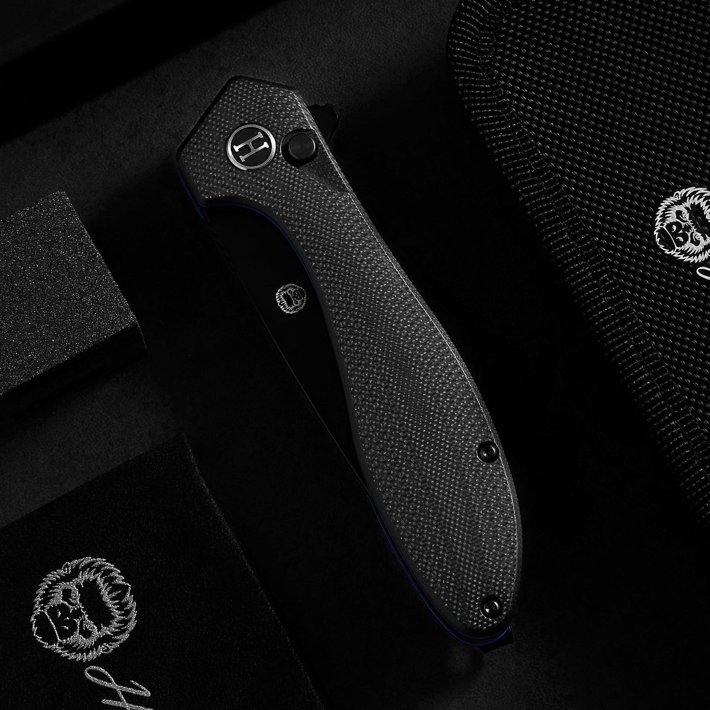 The Vector Folding Pocket Knife Giftset for Men and Women (Black)