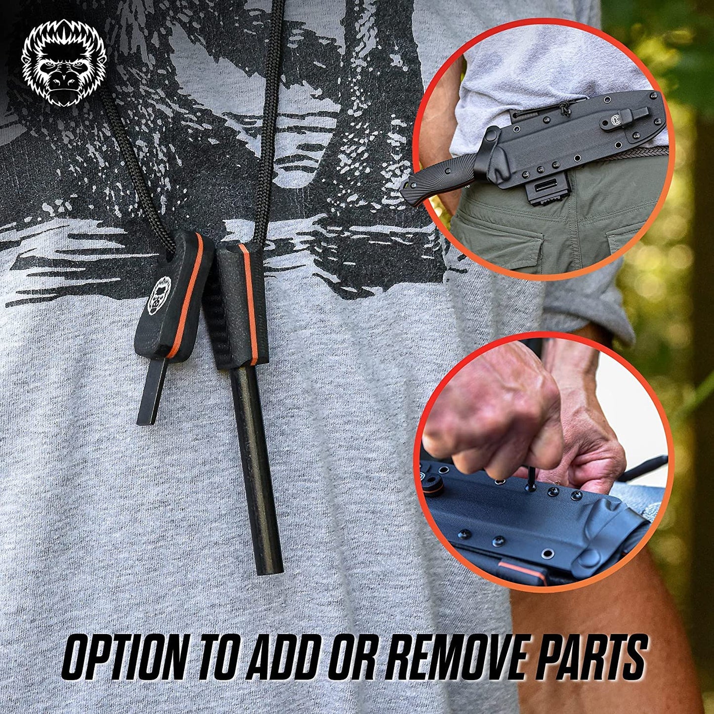 12.32" LAVALINE SURVIVAL KNIFE WITH FIXED 1095 HIGH CARBON STEEL BLADE