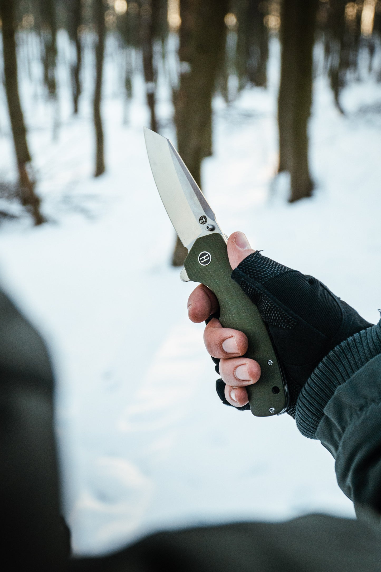 The Clip Point Folding Pocket Knife Giftset for Men and Women (Silver and Green)