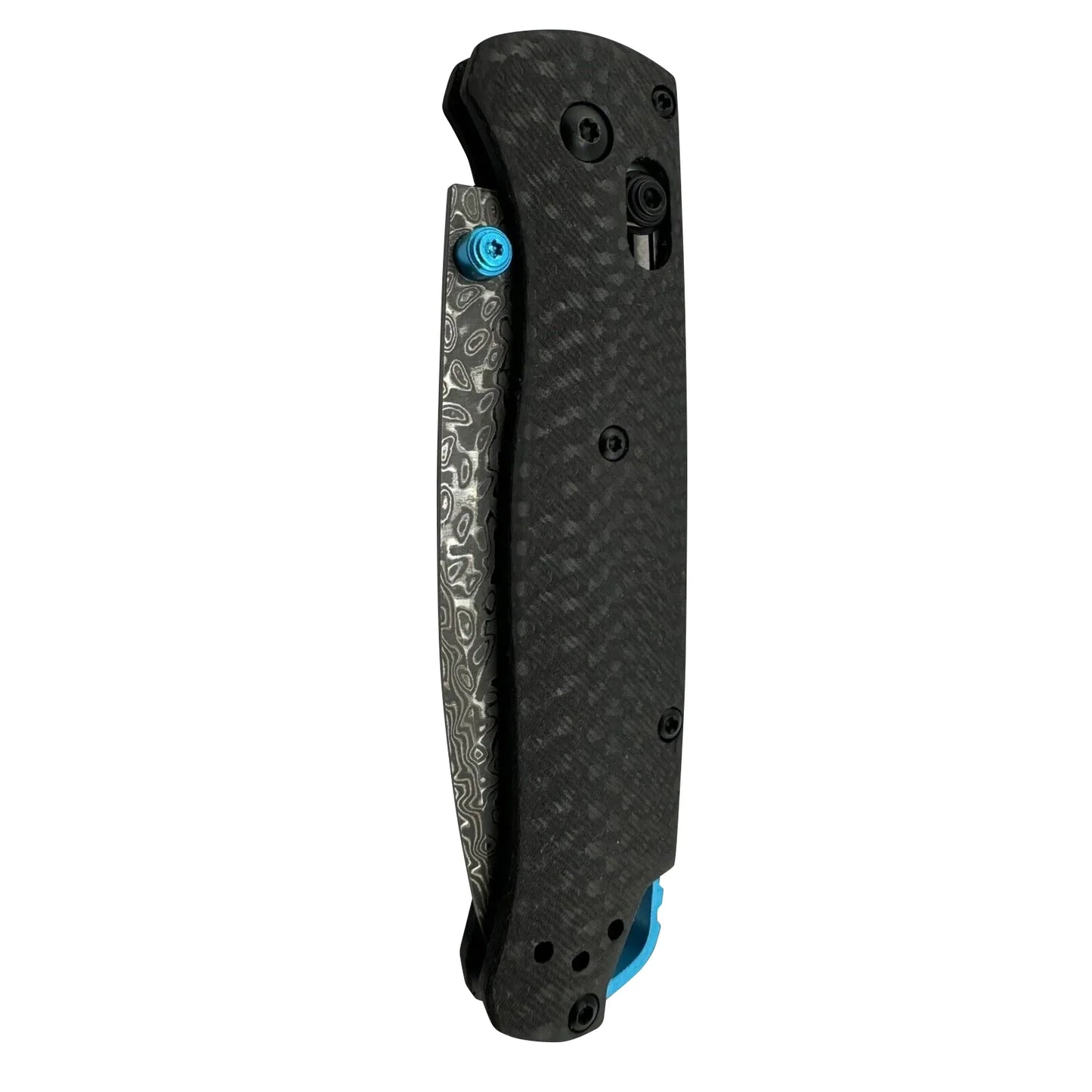 Damascus Folding Knife Carbon Fiber Handle with Pocket Clip - EDC Tactical Blade