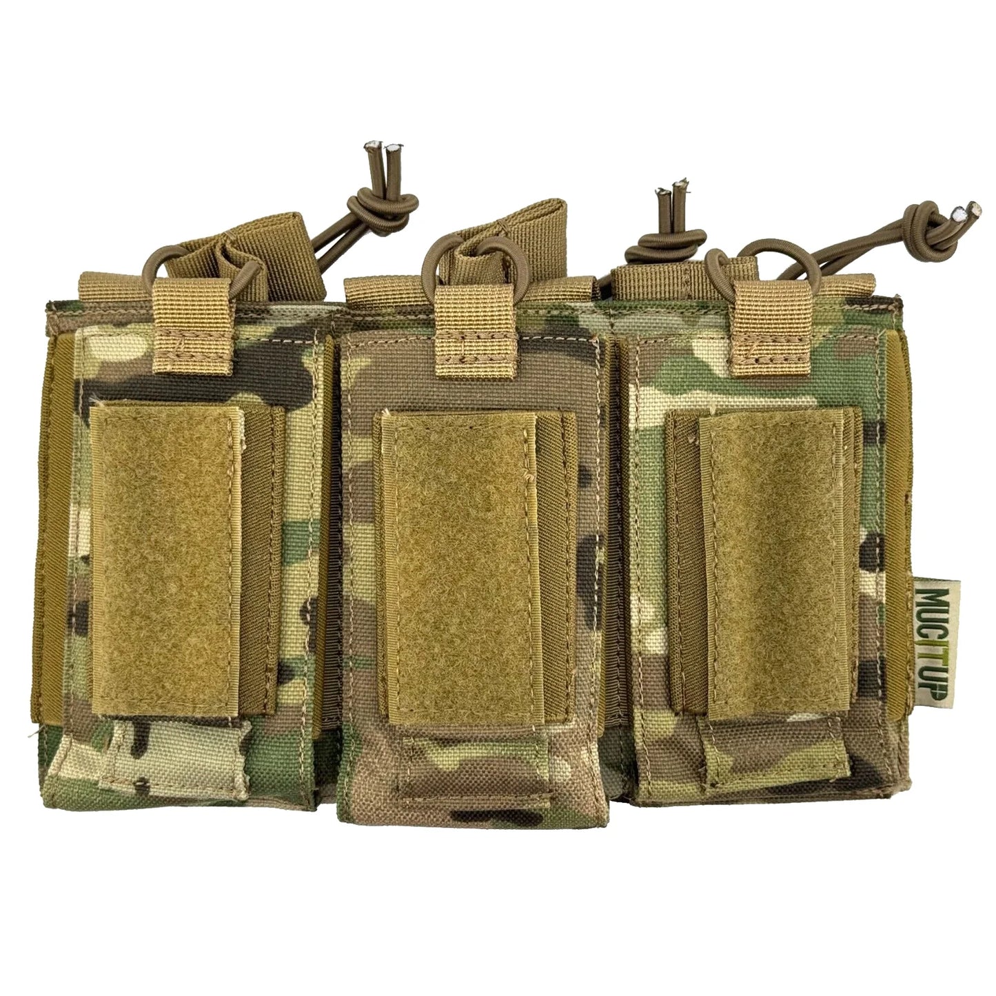 MUCTAC Kangaroo Triple Mag Pouch – 1000D Nylon, Holds 3 - 5.56 & 3 - 9mm Mags – MC